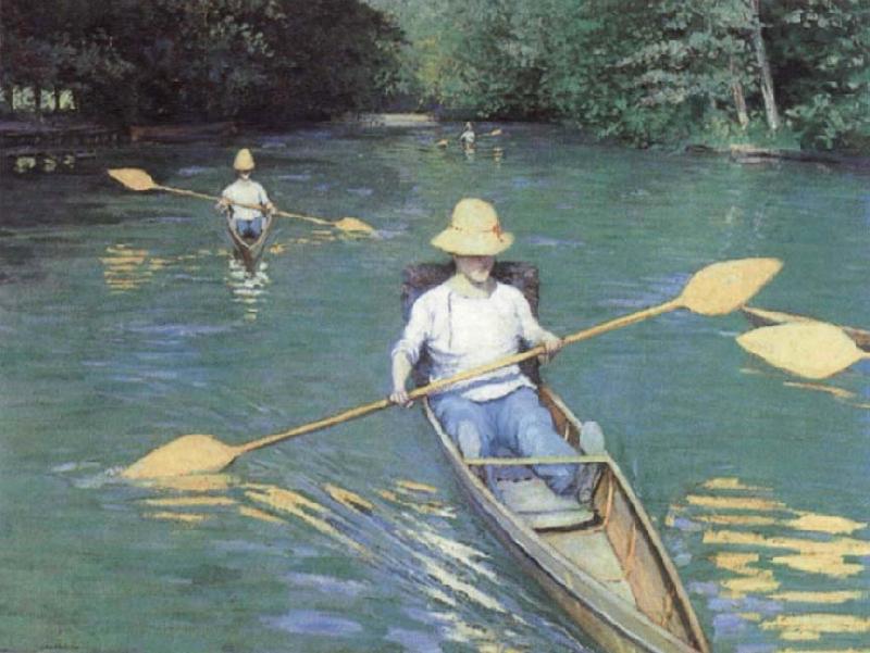 Gustave Caillebotte Bathers about to Dive into the Yerres China oil painting art